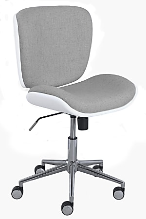 Serta® Style Collection Haylie Fabric Mid-Back Office Chair, Heather/White/Chrome