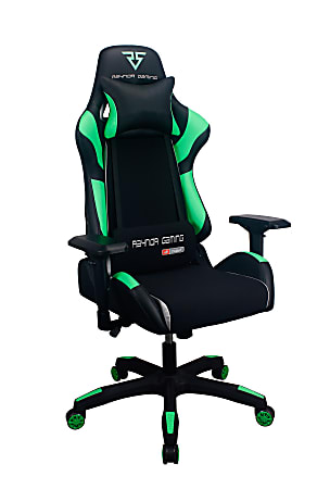 Gaming chair black green cheap