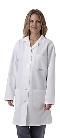 Medline SilverTouch™ Ladies' Staff-Length Lab Coat, Size 4, White