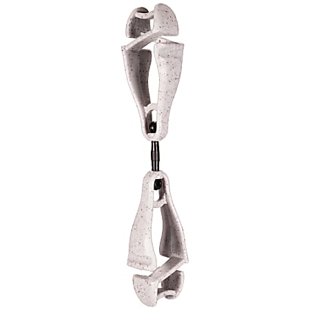 Ergodyne Squids 3420 Swiveling Dual-ClipGlove Holders, 5-1/2", Granite, Pack Of 6 Holders