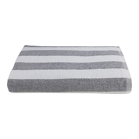 1888 Mills Fibertone Pool Towels, Stripes, Gray, Set Of 48 Towels