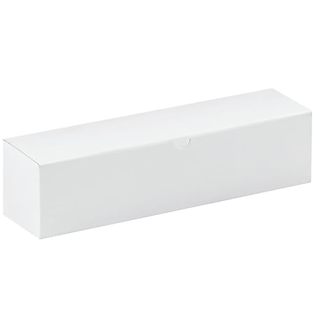 Office Depot® Brand Gift Boxes, 12"L x 3"W x 3"H, 100% Recycled, White, Case Of 100