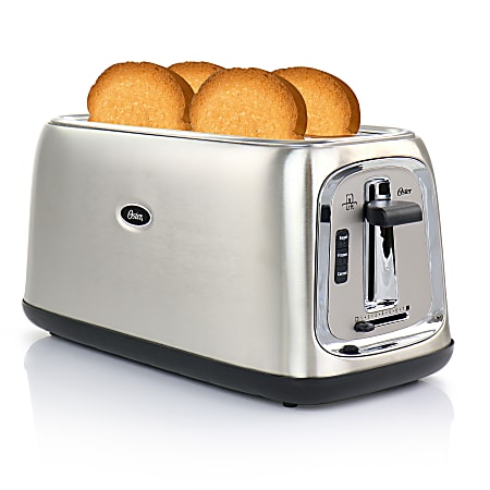 WHALL Long Slot Toaster 4 Slice Brushed Stainless Steel Toaster, 7