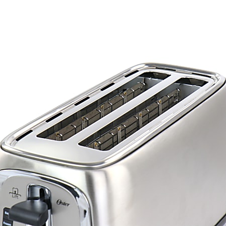 Oster 4 Slice Extra Wide Slot Stainless Steel Toaster Silver