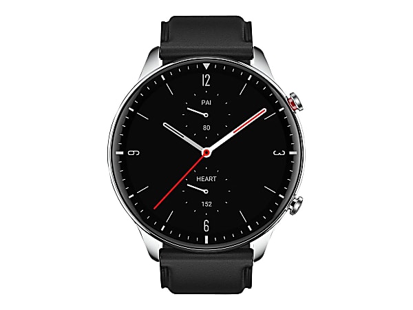 Amazfit GTR 2E - Obsidian black - smart watch with strap - silicone - obsidian black - display 1.39" - Bluetooth - 1.13 oz