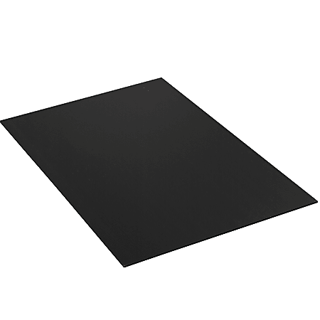 Partners Brand Plastic Corrugated Sheets, 40" x 48", Black, Pack Of 10