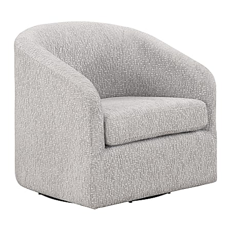 Office Star Parker Swivel Tub Accent Chair, Sterling