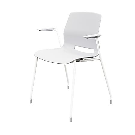 KFI Studios Imme Stack Chair With Arms, White