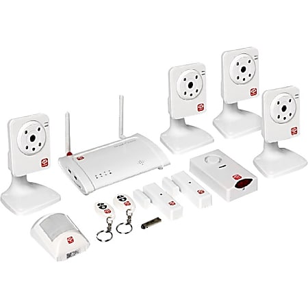 Oplink TripleShield C4S6 Wireless Security and Alert System - Camera, Wireless Hub - 4 Camera(s)