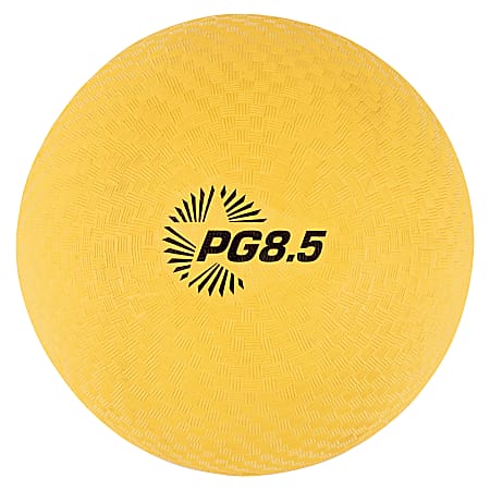 Champion Sports Playground Ball - 8.50" - Nylon - Yellow - 1  Each