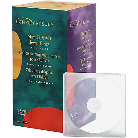 Compucessory Slim Disc Case - Polypropylene - Clear,
