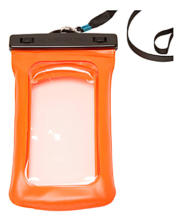 Geckobrands Universal Floatable Waterproof Phone Bag, Orange, GWP-20793OR