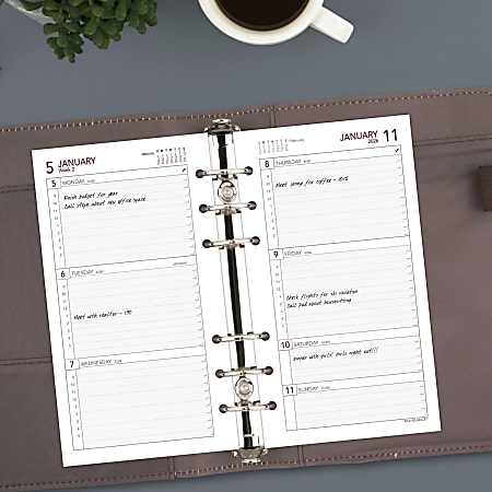 AT A GLANCE 2026 Weekly Planner Refill Loose Leaf Portable Size 3 34 x ...