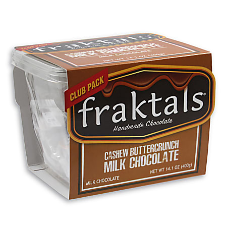 Fraktals Cashew Buttercrunch Milk Chocolate, 14.1 Oz Box