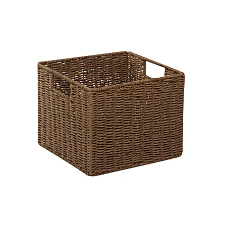 Honey-Can-Do Paper Rope Storage Crate, Medium Size, Brown