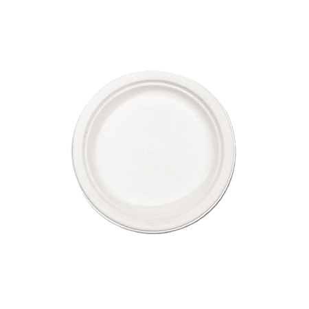 Chinet Disposable Dinner Plates, 8 3/4", 100% Recycled, Classic White, Case Of 500