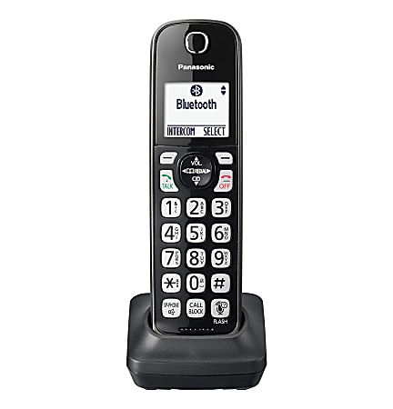 Panasonic® Additional Cordless Phone Handsets For KX-TGD66x Series, Metallic Black, Pack Of 5 Handsets, KX-TGDA66M