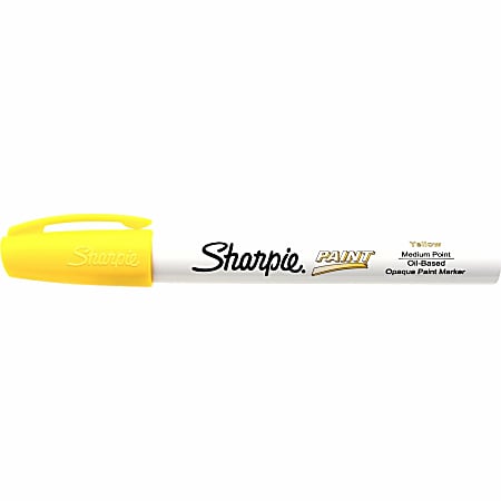 Sharpie Oil-Based Paint Markers - Medium Marker Point Type - Yellow Oil Based Ink - 1 Each