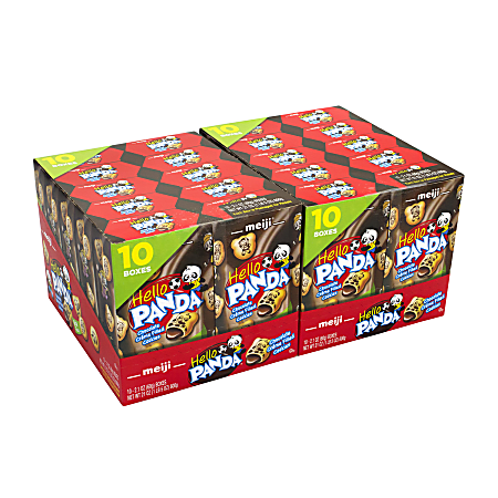 5 pack) Meiji Hello Panda Cookies, Chocolate Creme, 2.1 Oz 