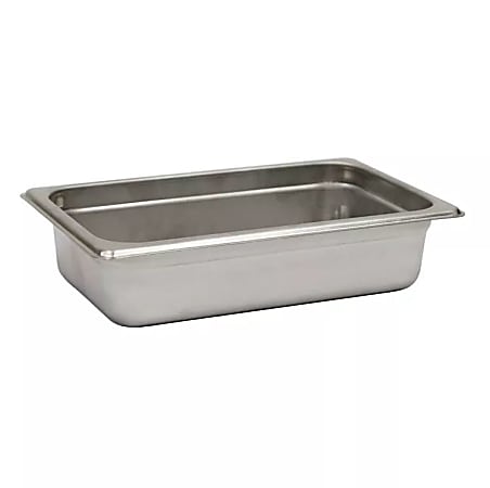 Hoffman Tech Browne Stainless Steel Steam Table Pans, 1/4 Size, Silver, Pack Of 72 Pans
