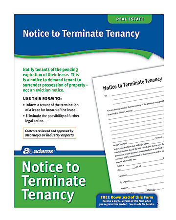 Adams® Notice To Terminate Tenancy