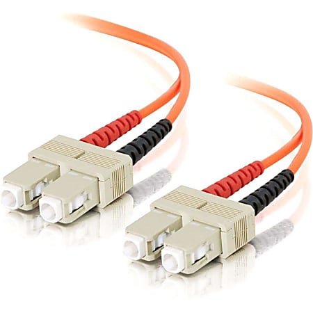 C2G-8m SC-SC 62.5/125 OM1 Duplex Multimode PVC Fiber Optic Cable (LSZH) - Orange - Fiber Optic for Network Device - SC Male - SC Male - 62.5/125 - Duplex Multimode - OM1 - LSZH - 8m - Orange