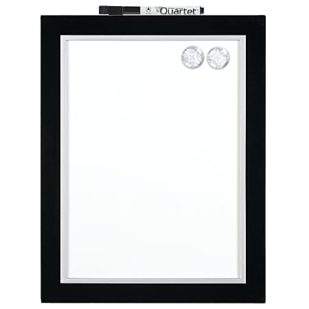 Quartet® Home Organization Magnetic Unframed Dry-Erase Whiteboard, 11" x 14", Black/Silver