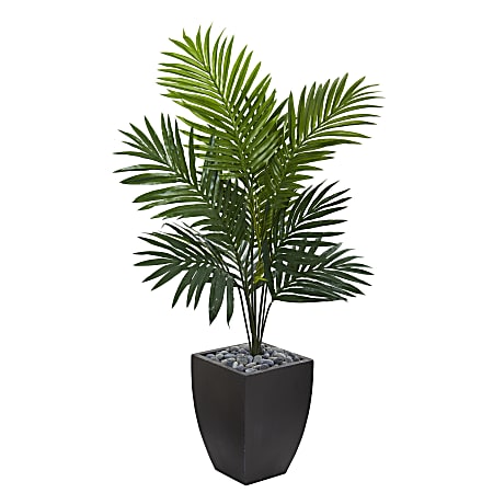 Nearly Natural Kentia Palm 54”H Artificial Tree With Planter, 54”H x 32”W x 32”D, Green