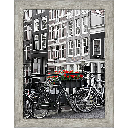 Amanti Art Narrow Picture Frame, 28" x 22", Matted For 18" x 24", Dove Graywash