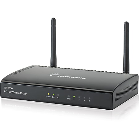 Comtrend WR-5930 IEEE 802.11ac Ethernet Wireless Router - 2.40 GHz ISM Band - 5 GHz UNII Band(2 x External) - 93.75 MB/s Wireless Speed - 4 x Network Port - 1 x Broadband Port - Fast Ethernet