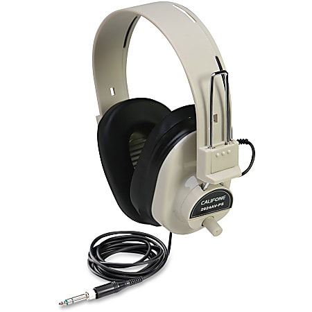 Califone Ultra Sturdy Stereo Headphone W/ Vol Cntrl, 2924AVPS