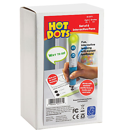 Hot Dots Talking Pens Pack - Theme/Subject: Learning - Skill Learning: Game - 6 Pieces - 6 / Pack