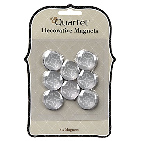 Quartet® Bubble Magnets, Gray/White, Pack Of 6