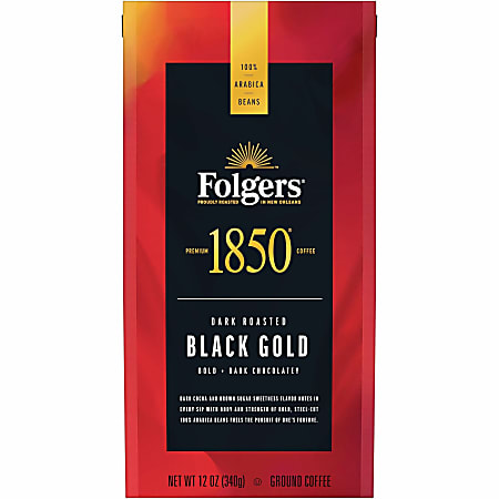 Folgers® Ground 1850 Black Gold Coffee, Dark, 12 Oz