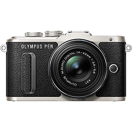 Olympus PEN E-PL8 16.1 Megapixel Mirrorless Camera with Lens - 14 mm - 42 mm - Black - 3" Touchscreen LCD - 3x Optical Zoom - Optical (IS) - 4608 x 3456 Image - 1920 x 1080 Video - HD Movie Mode - Wireless LAN