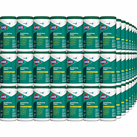 CloroxPro™ Disinfecting Wipes - Ready-To-Use - Fresh Scent - 75 / Canister - 240 / Bundle - Green