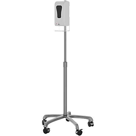 CTA Digital Heavy-Duty Mobile Automatic Soap Dispenser Stand - Floor - Chrome Plated