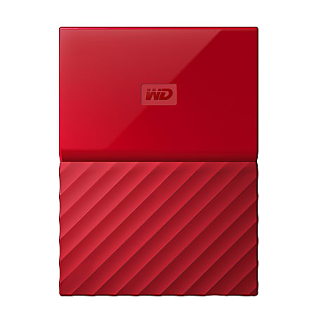 WD My Passport® 2TB Portable External Hard Drive, Red