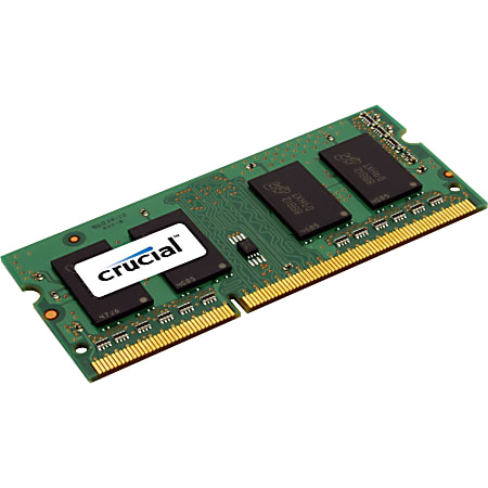 Crucial 8GB (1 x 8 GB) DDR3 SDRAM Memory Module - 8 GB (1 x 8 GB) - DDR3-1600/PC3-12800 DDR3 SDRAM - CL11 - 1.35 V - ECC - Unbuffered - 204-pin - SoDIMM