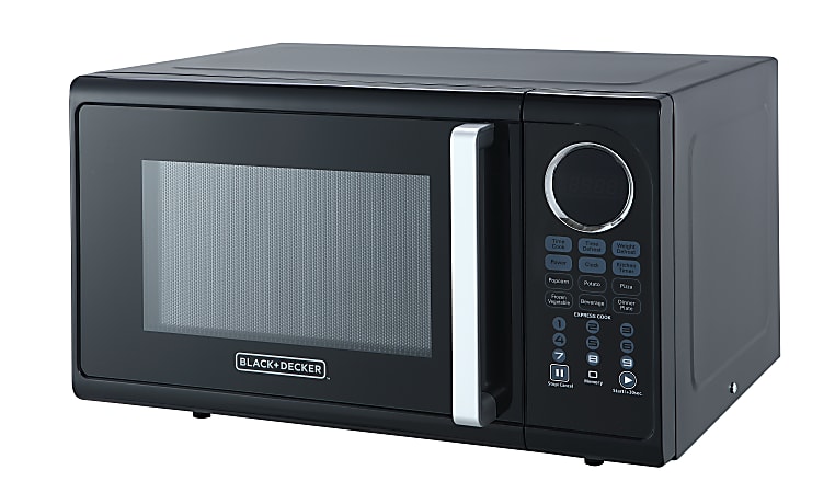  Black+Decker EM925AZE-P Cubic Foot 900 Watt Stainless Steel  Microwave with Turntable, 0.9 Cu.Ft, Black/Silver : Everything Else