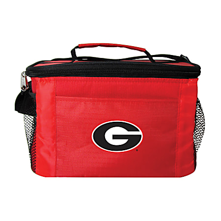 Kolder NCAA Lunch Tote, Georgia Bulldogs, 8 1/2" x 10 1/2" x 6 1/4", Red
