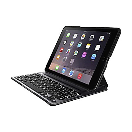 Belkin QODE Ultimate Pro Keyboard/Cover Case (Folio) Apple iPad Air 2 Tablet - Black - Anodized Aluminum, Fabric, Rubber Feet
