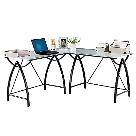 Office depot glass sales desk