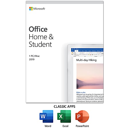 Office Home and Student 2019, For 1 PC/Mac®