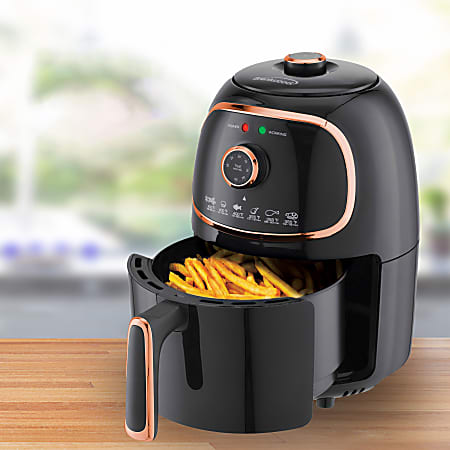 Brentwood 2 Quart Electric Air Fryer BlackCopper - Office Depot