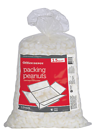 Office Depot® Brand Loose-Fill Packing Peanuts, 1.5 Cu