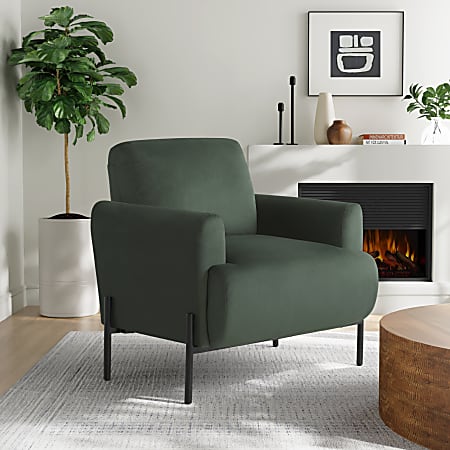 Lifestyle Solutions Kansas Polyester Accent Guest Chair, Green