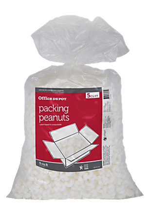 Office Depot® Brand Loose-Fill Packing Peanuts, 5 Cu