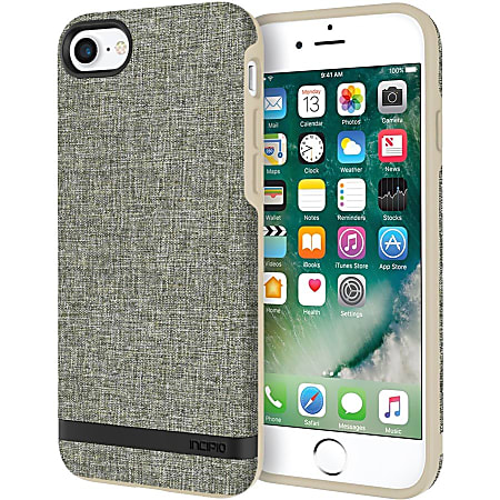 Incipio Carnaby Esquire Series for iPhone 7 - For Apple iPhone 7 Smartphone - Khaki - Impact Resistant, Shock Absorbing, Bump Resistant, Drop Resistant - Thermoplastic Polyurethane (TPU), Polymer