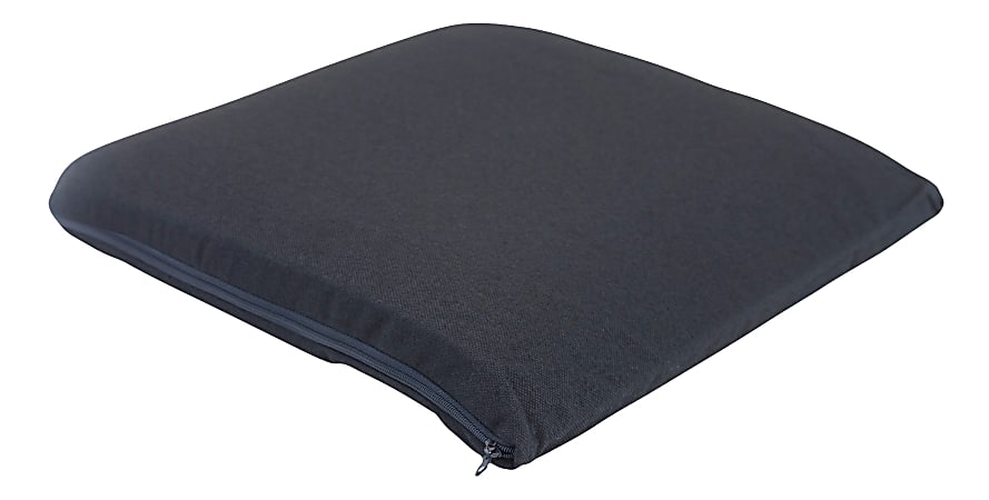 Master Memory-Foam Seat Cushion, 17H x 17 1/2W x 2 3/4D, Black